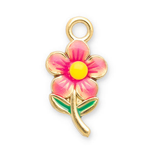 Pink flower charm